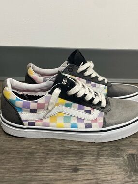 Van women  Checkerboard Pastel Low-Top Sneakers - Multicolor